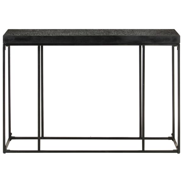 vidaXL Masă consolă, negru, 110x35x76 cm, lemn masiv acacia și mango