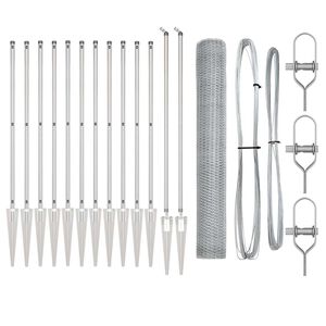 vidaXL St&acirc;lp de gard. Argintiu