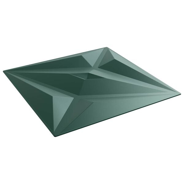 vidaXL Panouri de perete Stea 48 pcs Verde Star 50 x 50 cm Spumă XPS
