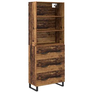 vidaXL Bufet cu sertar 2 pcs Lemn vechi Lemn compozit