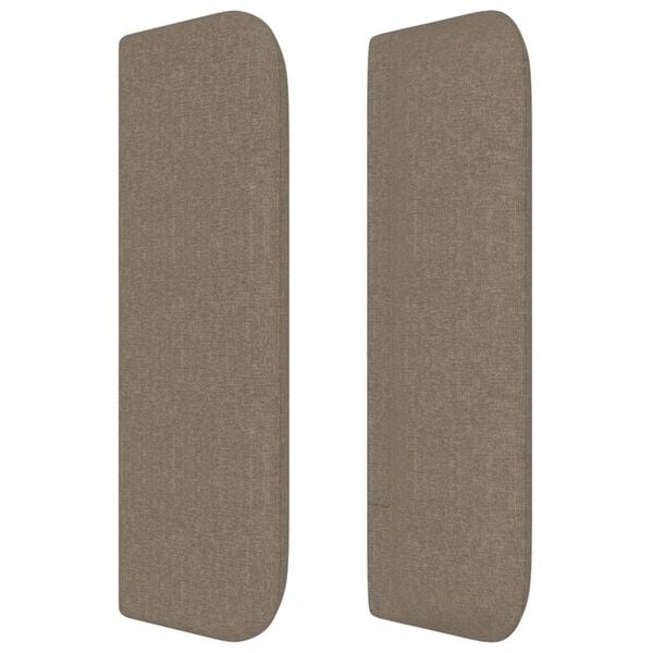 vidaXL Tăblie de pat cu aripioare gri taupe 103x16x78/88 cm textil