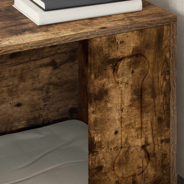 vidaXL Casă pentru c&acirc;ini Stejar fumuriu 44 x 42 x 49 cm Lemn compozit