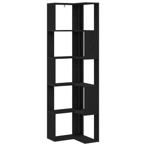 vidaXL Bibliotecă Stejar Negru 50 x 50 x 179 cm