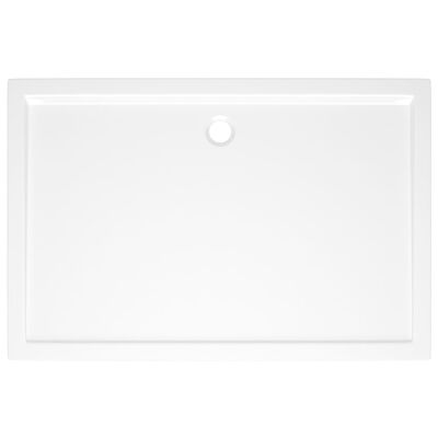 vidaXL Cădiță de duș dreptunghiulară din ABS, alb, 80x120 cm