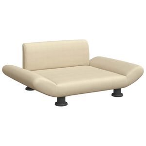 vidaXL Pat de c&acirc;ini, crem, 70x45x28 cm, material textil