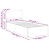 vidaXL Cadru de pat cu headboard Negru 100 x 200 cm Lemn compozit
