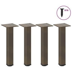 vidaXL Picioare pentru masă de cafea, 4 buc., oțel natural, 42-44 cm