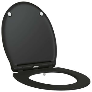 vidaXL Capacul de toaletă Negru 45,5 x 37,5 x 3,8 cm Duroplast