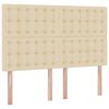vidaXL Pat cu saltea și LED cu saltea Creme 140 x 190 cm Poliester