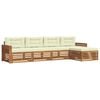 vidaXL Set de canapele de exterior 5 buc. Natural și Crem