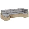 vidaXL Set de canapea 7 buc. Beige și gri deschis poliratan