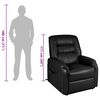 vidaXL Fotoliu TV rabatabil, negru, piele ecologică