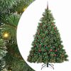 vidaXL Brad de Crăciun artificial cu 300 LED Verde 210 cm PE și PVC