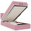 vidaXL Cadru de pat otoman cu saltea roz 100x200cm catifea