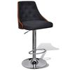 vidaXL Scaune de bar, 2 buc., lemn curbat și material textil