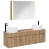 vidaXL Set dulap baie 4 pcs Stejar Artizanal Lemn prelucrat