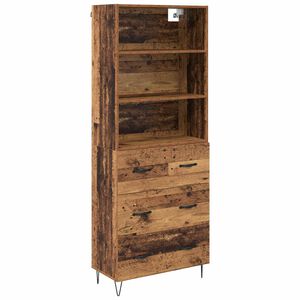 vidaXL Bufet cu sertar 2 pcs Lemn vechi Lemn compozit