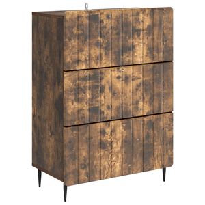 vidaXL Dulap cu sertare Stejar fumuriu 66 x 34,5 x 92 cm