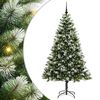 vidaXL 300 LED-uri Alb cald PVC și Metal Verde și alb