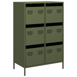vidaXL Dulap &icirc;nalt, verde măsliniu, 68x39x101,5 cm, oțel