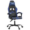 vidaXL Scaun de gaming pivotant, negru și albastru, piele ecologică