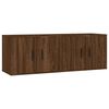 vidaXL Dulapuri TV de perete, 2 buc., stejar maro, 57x34,5x40 cm