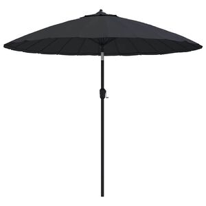 vidaXL Umbrelă de soare de exterior, st&acirc;lp aluminiu, negru, 250 cm