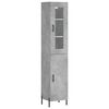 vidaXL Dulap &icirc;nalt, gri beton, 34,5x34x180 cm, lemn prelucrat