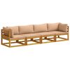vidaXL Set de canapea 4 buc. natural Lemn Solid de Acacia