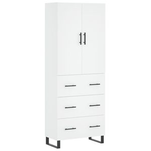 vidaXL Dulap &icirc;nalt, alb, 69,5x34x180 cm, lemn compozit