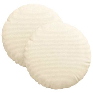 vidaXL Perne de Șezut 2 buc. Țesătură din corduroy Crem &Oslash;30 x 13 cm