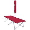 vidaXL Pat pliabil pentru camping Manual 2 pcs Roșu 62 x 194 x 42 cm