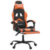 vidaXL Scaun de gaming pivotant/suport picioare negru/oranj piele eco