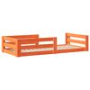 vidaXL Cadru de pat fără saltea maro ceruit 80x160 cm lemn masiv pin