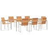 vidaXL Set de masă pentru grădină 9 pcs
