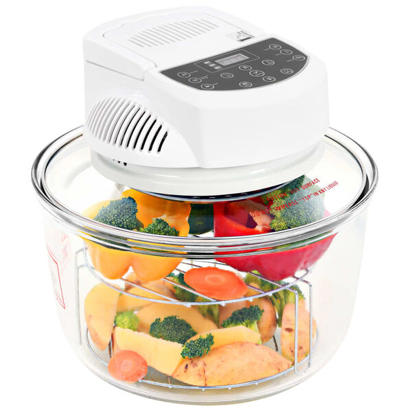 vidaXL Cuptor pe convecție cu inel de extensie și cronometru 1400W 17L