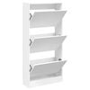 vidaXL Pantofar, alb, 60x21x125,5 cm, lemn compozit