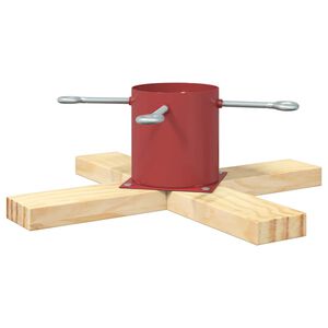 vidaXL Suport pentru brad de Crăciun 1.73 Roșu 50 x 50 x 16 cm
