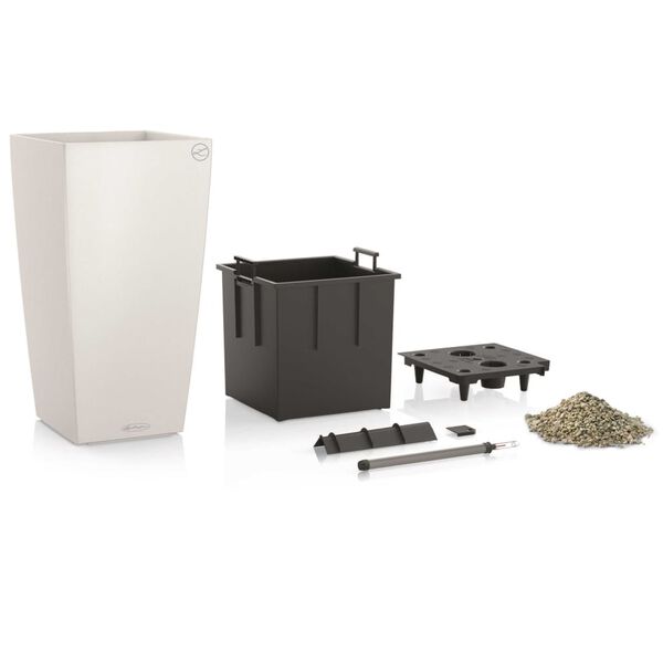 LECHUZA Jardinieră "Cubico Color 40 ALL-IN-ONE" alb, 13150