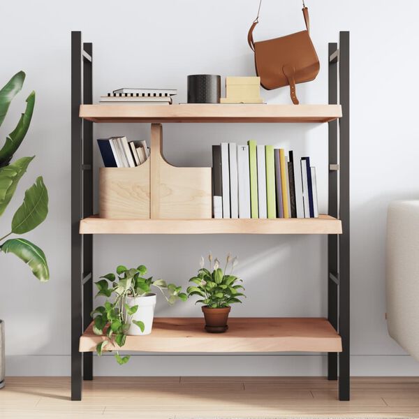 vidaXL Poliță de perete, 80x40x(2-6) cm, lemn masiv de stejar netratat