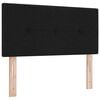 vidaXL Pat cu arcuri cu saltea cu headboard Negru 90 x 200 cm țesătură