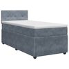vidaXL Pat boxspring cu saltea Gri &icirc;nchis 90 x 190 cm Catifea