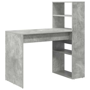 vidaXL Birou Gri din beton Lemn prelucrat 113 x 54 x 120 cm