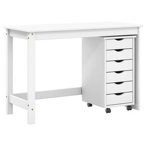 vidaXL Set birou și cabinet mobil MOSS 2 buc. Alb
