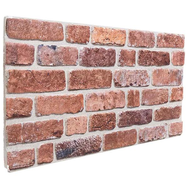 vidaXL Panouri de perete 3D, 10 buc., roșu, 100x50 cm, EPS