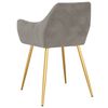 vidaXL Scaune de sufragerie, 2 buc., gri deschis, catifea