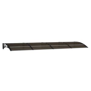 vidaXL Copertină de ușă neagră 350x100 cm, policarbonat
