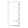 vidaXL Bibliotecă/Separator cameră, alb, 80x30x167,4 cm lemn masiv pin
