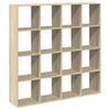 vidaXL Bibliotecă, stejar Sonoma, 137,5x29x137,5 cm, lemn prelucrat