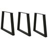 vidaXL Picioare de masă &icirc;n formă de V, 3 buc., negru, 80x(72-73,3) cm, oțel
